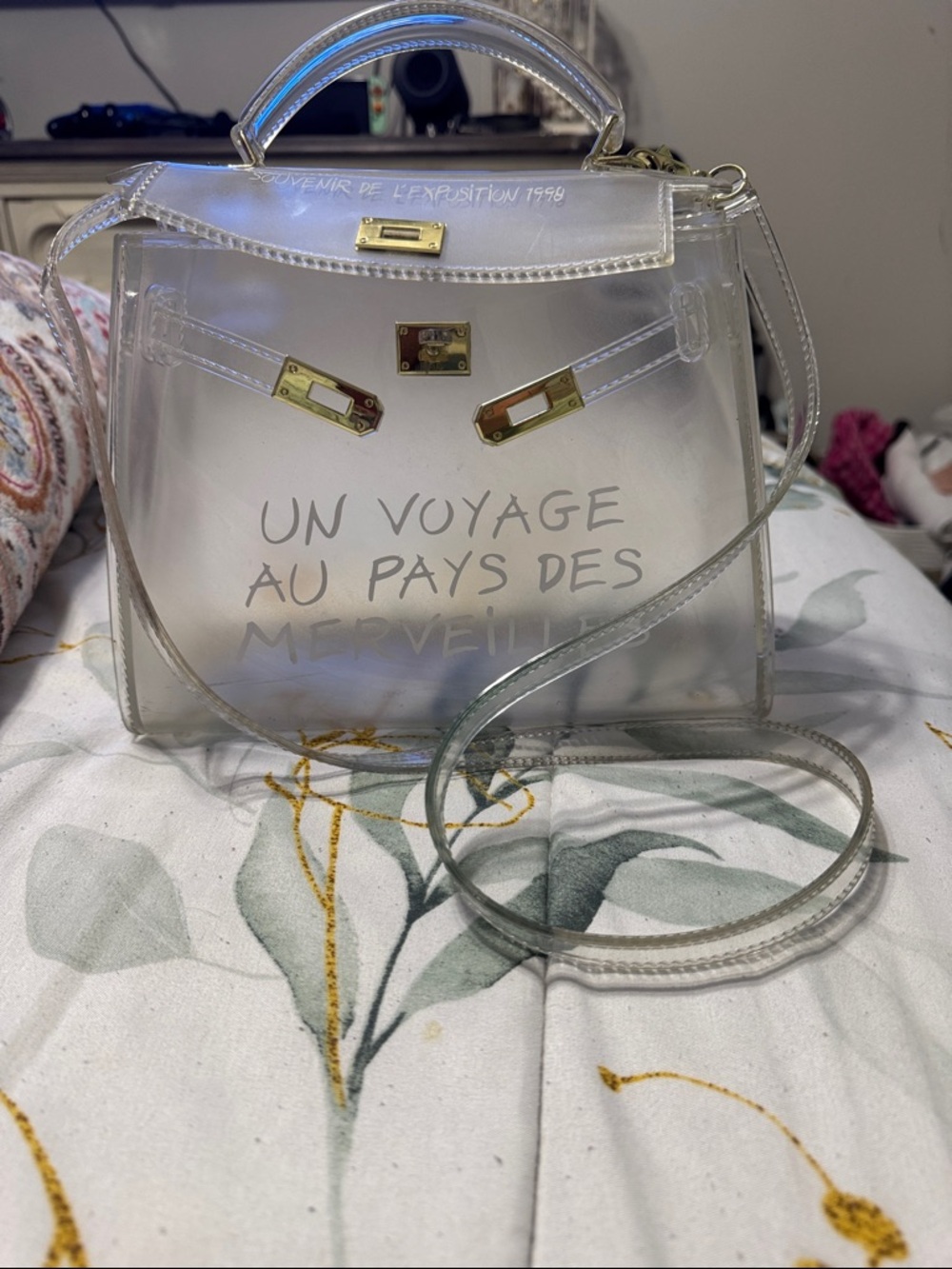 Designer Inspired Clear Crossbody Purse